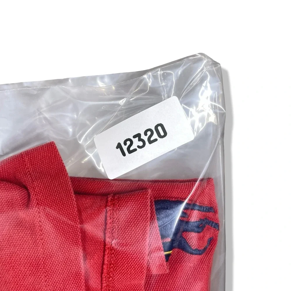 Polo Ralph Lauren Henley Shirt Kids M Red Blue Preppy Big Pony Long Sleeve‎
